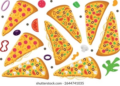 Pizza bundle. 4 types Pizza set. 
