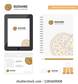 Pizza  Business Logo, Tab App, Diary PVC Employee Card and USB Brand Stationary Package Design Vector Template