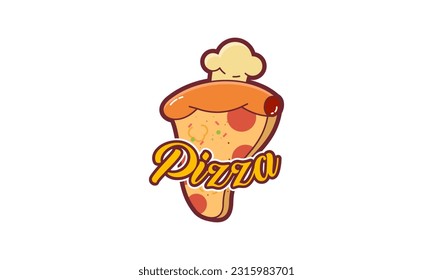 Pizza-Café-Logo-Emblem für Fast-Food-Restaurant