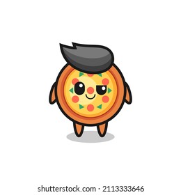 pizza cartoon with an arrogant expression , cute style design for t shirt, sticker, logo element
