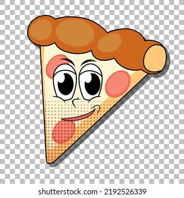 Pizza Cartoon Character Isolated Illustration