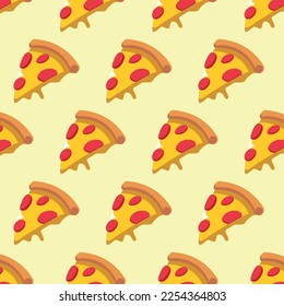 caricatura de pizza lindo y divertido patrón de ilustración vectorial aislados personajes, mascotas, emoticonos y emoji para web 