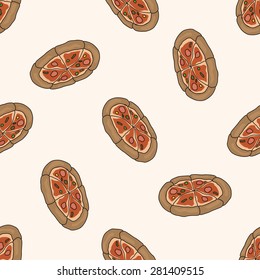 pizza , cartoon seamless pattern background