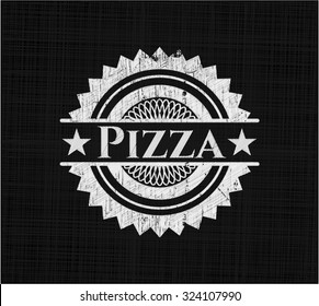 Emblema de tiza de pizza