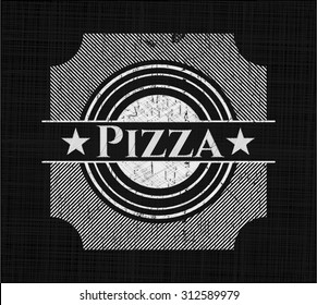 Pizza chalkboard emblem