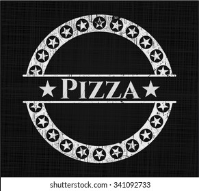 Emblema de pizarra de pizza