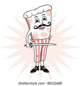 Pizza character illustration
