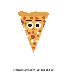 Persona de pizza con expresión sorprendida