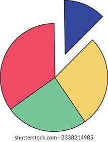 Pizza Chart Statistic Financial Technology Icon