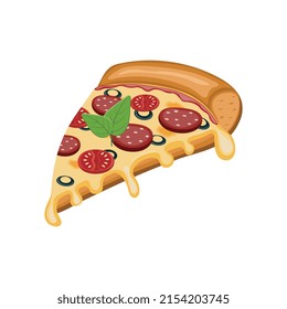 Pizza Cheese Vector Illustration Isolated On Stock Vector (Royalty Free ...