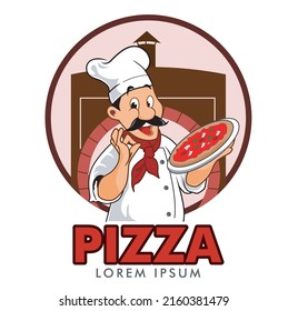 Pizza Chef mascot is cute and attractive