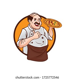 Logo-Vorlage des Pizzakochs