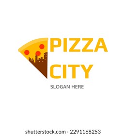 pizza city logo for pizza brand, restaurant, or street food