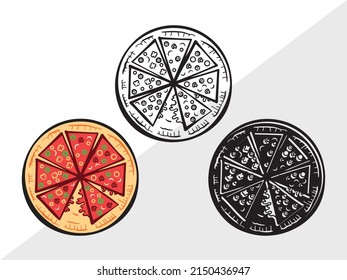 Pizza Clipart Printable Vector Illustration