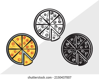 Pizza Clipart Printable Vector Illustration