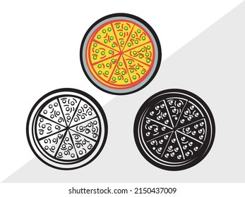 Pizza Clipart Printable Vector Illustration