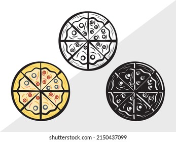 Pizza Clipart Printable Vector Illustration