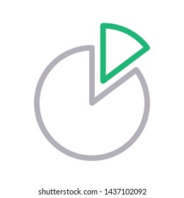 pizza color line vector icon