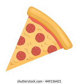 Pizza colorful icon. Vector illustration in cartoon style
