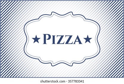 Afiche colorido de la pizza