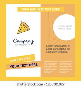 Pizza Company Brochure Template. Vector Busienss Template