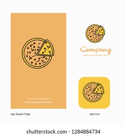 Pizza  Company Logo App Icon and Splash Page Design. Creative Business App Design Elements