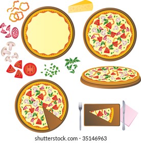 Pizza, components of pizza