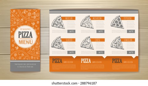 Pizza concept design. Corporate identity. Document template