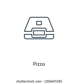 Pizza concept line icon. Linear Pizza concept outline symbol design. This simple element illustration can be used for web and mobile UI/UX.