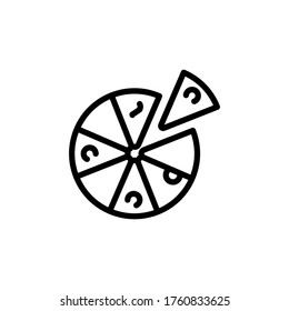 Pizza concept line icon. Simple element illustration. Pizza concept outline symbol design from Italy set. Can be used for web and mobile