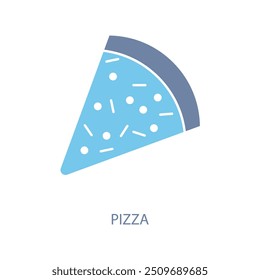 ícone da linha de conceito do pizza. Ilustração de elemento simples. design de símbolo de estrutura de tópicos de conceito de pizza.