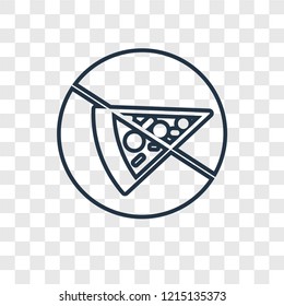 Pizza concept vector linear icon isolated on transparent background, Pizza concept transparency concept in outline style