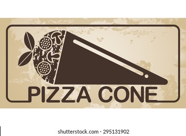 Pizza cone vector