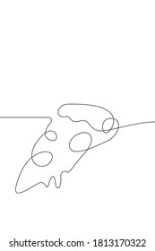vector de arte de línea continua de pizza