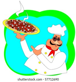 Pizza and cook