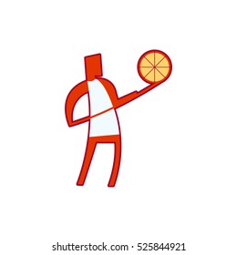 Pizza Cook Logo Design Template Element