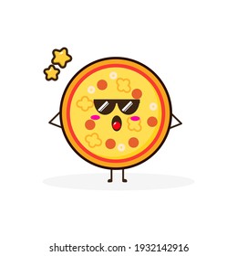 Pizza cool cute character illustration