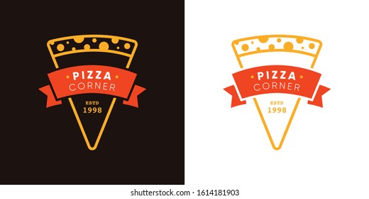 Pizza corner logo design for pizza restaurant