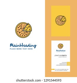 Pizza  Creative Logo and business card. vertical Design Vector