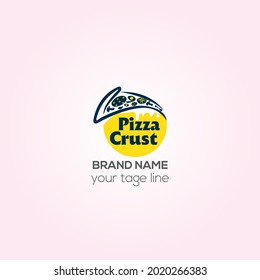 Pizza Crust vector logo design, Brand Identity design monogram
