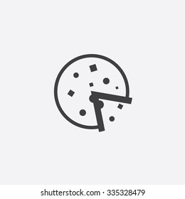 pizza cut identity template icon design element