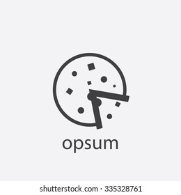 pizza cut identity template icon design element
