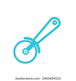 Pizza cutter. From blue icon set.