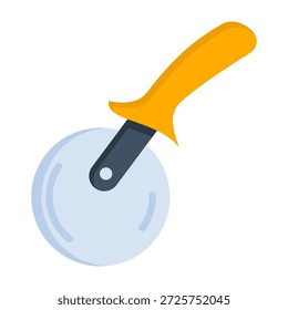 Ícone de cortador de pizza ilustração de vetor de estilo plano