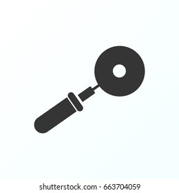 Pizza cutter icon illustration isolated vector sign symbol