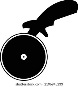pizza cutter icon on white background. kitchen cutter sign. flat style.