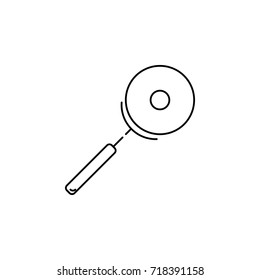 Pizza cutter icon on white background