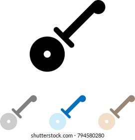 Pizza Cutter Icon, Pizza Slice Cutter Vector Art Illustration