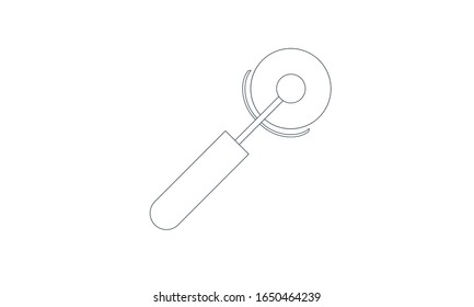Pizza cutter icon for slicing and food preparation