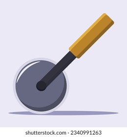 Pizza-Cutter-Ikone. Subtable für die Platzierung auf Küche, Küchenwerkzeuge, etc.
